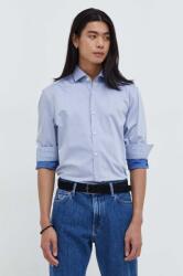 HUGO BOSS pamut ing férfi, galléros, regular - kék 40 - answear - 29 990 Ft