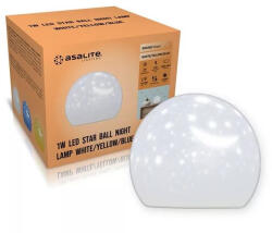  Asalite LED Éjjeli Lámpa Csillagos Gömb 1W - babastar