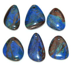  Pandant din Azurit Mineral Natural - cu Gaura - Picatura - 23-30 x 19-24 x 6-8 mm - 1 Buc