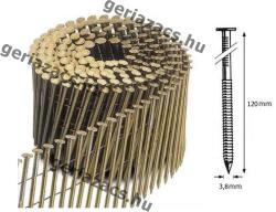 Dobtáras szeg 38/120 FR gyűrűs lapos gépi szeg 16°-os 2160 db