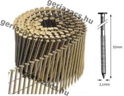 Dobtáras szeg 21/32 FR gyűrűs lapos gépi szeg 16°-os 18000 db