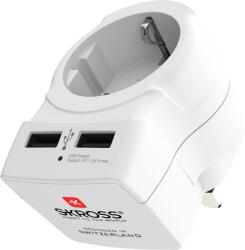 SKROSS átalakító, utazó, 2xUSB-A, EU - UK (1.500280) - lenser