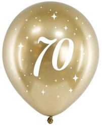 PartyDeco S. r. o Lufi, évszámos (70), 6 db/cs/arany színben