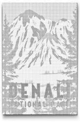  PontPöttyöző - Denali Nemzeti Park Méret: 40x60cm, Keretezés: Keret nélkül (csak a vászon), Szín: Zöld