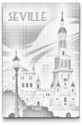  PontPöttyöző - Sevilla, Spanyolország Méret: 40x60cm, Keretezés: Keret nélkül (csak a vászon), Szín: Zöld