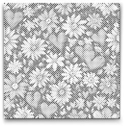 PontPöttyöző - Szívek és virágok Méret: 50x50cm, Keretezés: Műanyagtáblával, Szín: Fekete