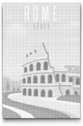  PontPöttyöző - Róma, Olaszország Méret: 40x60cm, Keretezés: Műanyagtáblával, Szín: Fekete