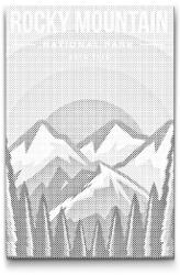  PontPöttyöző - Rocky mountain Nemzeti Park Méret: 40x60cm, Keretezés: Keret nélkül (csak a vászon), Szín: Kék