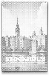 PontPöttyöző - Stockholm, Svédország Méret: 40x60cm, Keretezés: Műanyagtáblával, Szín: Fekete