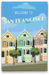 Festés számok szerint - San Francisco, Amerikai Egyesült Államok 2 Méret: 40x60cm, Keretezés: Keret nélkül (csak a vászon)