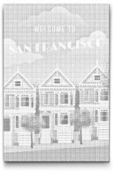  PontPöttyöző - San Francisco, Amerikai Egyesült Államok 2 Méret: 40x60cm, Keretezés: Keret nélkül (csak a vászon), Szín: Zöld