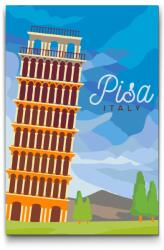 Festés számok szerint - Pisa, Olaszország Méret: 40x60cm, Keretezés: Műanyagtáblával