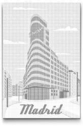  PontPöttyöző - Madrid Spanyolország Méret: 40x60cm, Keretezés: Kartonlemezen, Szín: Fekete