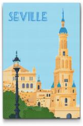 Gyémántszemes kirakó - Sevilla, Spanyolország Méret: 40x60cm, Keretezés: Keret nélkül (csak a vászon), Gyémántok: Négyzet alakú