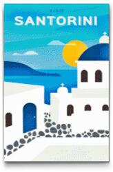 Gyémántszemes kirakó - Santorini, Görögország Méret: 40x60cm, Keretezés: Kartonlemezen, Gyémántok: Kerek