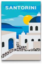 Festés számok szerint - Santorini, Görögország Méret: 40x60cm, Keretezés: Kartonlemezen