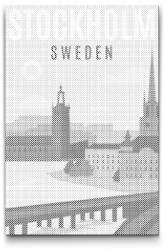 PontPöttyöző - Stockholm, Svédország 2 Méret: 40x60cm, Keretezés: Kartonlemezen, Szín: Zöld