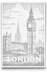 PontPöttyöző - London, Nagy Britannia Méret: 40x60cm, Keretezés: Kartonlemezen, Szín: Piros