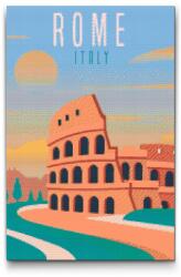  Gyémántszemes kirakó - Róma, Olaszország Méret: 40x60cm, Keretezés: Keret nélkül (csak a vászon), Gyémántok: Négyzet alakú