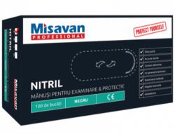 Misavan Manusi unica folosinta nitril Misavan, marime S, negru, 100 buc set, 90015748 (6422768033818)