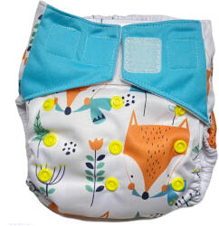 Coccorito Scutec textil refolosibil all in one marime unica - Coccorito vulpe alb (COCO_DIAPER_vulpe_alb)