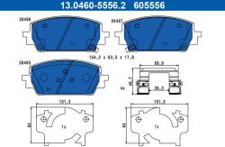 ATE set placute frana, frana disc ATE 13.0460-5556.2 - automobilus