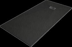 Mexen Hugo, négyszögletes zuhanytálca SMC 170 x 80 cm, fekete, fekete huzat, 42708017-B (42708017-B)