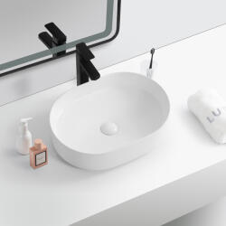 Erga Indigo, asztali mosogató 700x370x135 mm, fehér fényes, ERG-V03-9720C-WH (ERG-V03-9720C-WH)