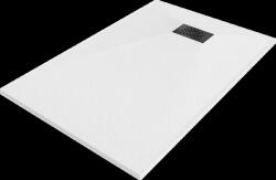 Mexen Hugo, téglalap alakú zuhanytálca SMC 120 x 90 cm, fehér, fekete huzat, 42109012-B (42109012-B)