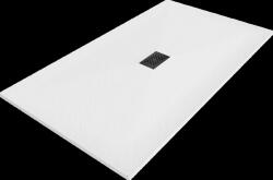 Mexen Hugo, téglalap alakú zuhanytálca SMC 200 x 100 cm, fehér, fekete huzat, 42101020-B (42101020-B)
