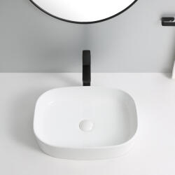 Erga Nancy, asztali mosogató 510x370x120 mm, fehér fényes, ERG-V03-9611-WH (ERG-V03-9611-WH)
