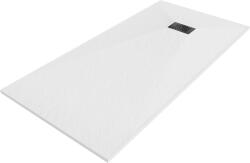 Mexen Hugo, téglalap alakú zuhanytálca SMC 170 x 80 cm, fehér, fekete huzat, 42108017-B (42108017-B)