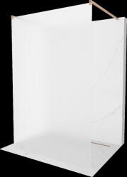 Mexen Kioto, Walk-In zuhany paraván 130 x 200 cm, 8 mm matt üveg, réz matt profil, 800-130-002-65-30 (800-130-002-65-30)