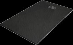 Mexen Hugo, téglalap alakú zuhanytálca SMC 140 x 70 cm, fekete, fekete huzat, 42707014-B (42707014-B)