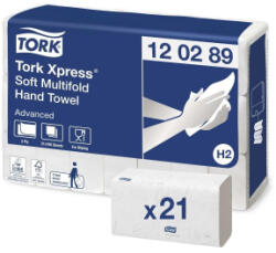 Tork Xpress Advanced Soft Multifold H2 kéztörlő fehér 21db (KTZTXMA1802R-TT)