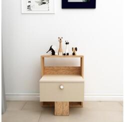 ASIR GROUP Éjjeli szekrényke SNEKER 60x48, 6 cm bézs/atlanti fenyő 550ARN2607 (AS1885)