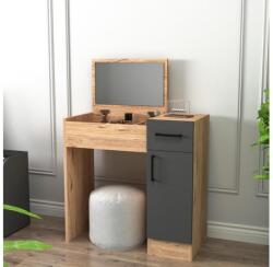 Asir Toaletní stolek INCI 108, 8x77 cm borovice atlantic/antracit INCI sminkasztal 10 550ARN2795 (AS1863)