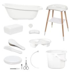 bébé-jou Sense plus 8 részes babakád digitális hőmérővel és kádállvány fürdető szett white b428901