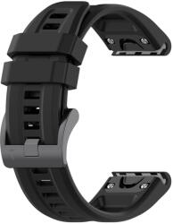 Techsuit Curea pentru Garmin Fenix 5/5 Plus 6/6 Pro/7/Forerunner 935/945/955/Approach S60/S62 - Techsuit Watchband QuickFit 22mm (W060) - Black (KF2334855) - vexio