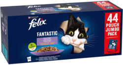 FELIX Fantastic alutasakos macskaeledel - Házias válogatás zöldséggel aszpikban - Jumbo Pack (3 karton | 132 alutasak | 132 x 85 g) 11.22kg