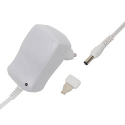 Somogyi Elektronic MW MA06/G+ hálózati adapter, 600 mA áramfelvételig, ideális 3-12 V-os készülékekhez, szabályozható feszültség, LED visszajelző, fix csatlakozó (MW MA06/G+) - mione