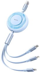 Mcdodo CA-3732 3 in 1 USB la Lightning/ MicroUSB/USB Type-C Super Fast Charging, 66W, 1.2m, Albastru (CA-3732) - pcone