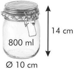 Tescoma DELLA CASA csatos befőttes üveg, 800 ml (895144.00)