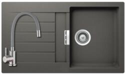 SCHOCK 103058+SAP4-F090GY - SCHOCK HKT Kolumba D-100 FB/Signus D-100 1m 1cs 853x493mm Cristadur® gránit mosogató világosszürke + AJÁNDÉK Zegor csaptelepszürke (103058+SAP4-F090GY)