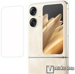 Hátlapi kijelző védő karcálló edzett üveg - ÁTLÁTSZÓ - 1db, 9H, 0, 3mm, Arc Edge, a kijelző sík részét védi - OPPO Find N2 Flip