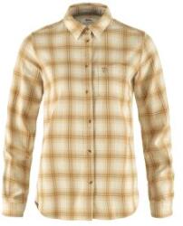 Fjällräven Övik Flannel Shirt Women Cămașă cu mânecă lungă Chalk White-Dune Beige M