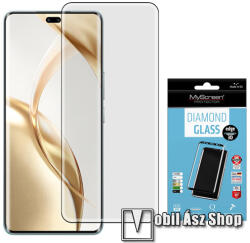 MyScreen DIAMOND GLASS EDGE előlap védő karcálló edzett üveg - FEKETE - 9H, 0.33 mm, A teljes felületén tapad, a teljes képernyőt védi - HUAWEI Honor 200 Pro (MD9267TG3DBLACK)