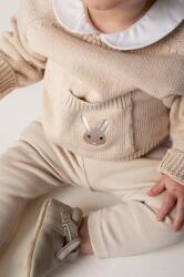Donsje baba pamut pulóver Loeke Sweater Bunny bézs, 3026001 - bézs 68