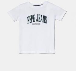 Pepe Jeans gyerek pamut póló BAIN fehér, nyomott mintás, PB503915 - fehér 152