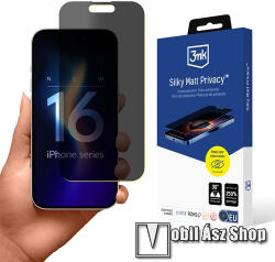 3mk Protection SILKY MATT PRIVACY képernyővédő fólia - 1db, MATT, tükröződésmentes, tokbarát, oleofób bevonat, betekintés elleni védelem - APPLE iPhone 16